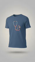 Calm Blue Stethoscope Print Unisex Tee