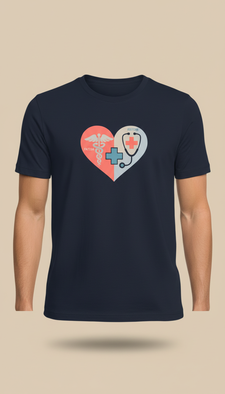 Midnight Navy Heart Graphic Tee