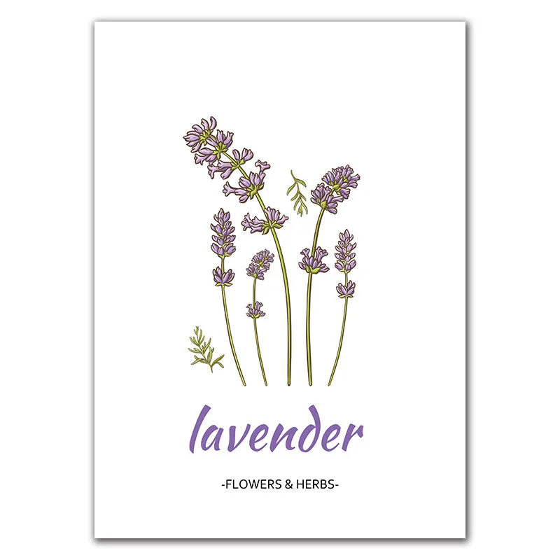 Botanical Herb Art Canvas Painting Print And Poster nordic Flowers Herbs Wall Pictures Kitchen Room Decor Home Decoration