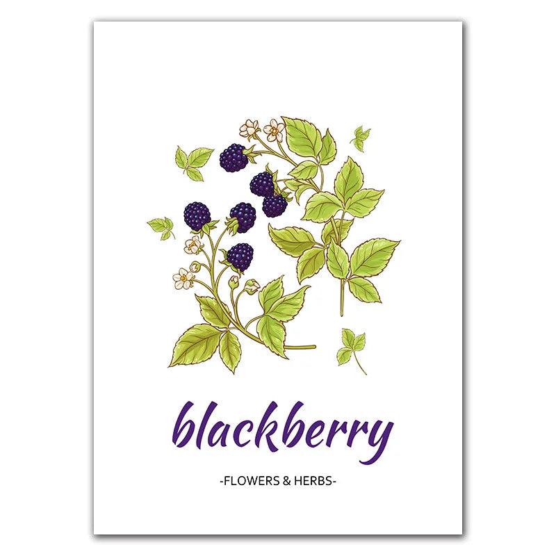 Botanical Herb Art Canvas Painting Print And Poster nordic Flowers Herbs Wall Pictures Kitchen Room Decor Home Decoration