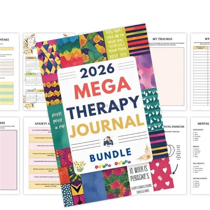 Therapeutic Activity Journal Monthly Planner Mental Health Guided Notebook