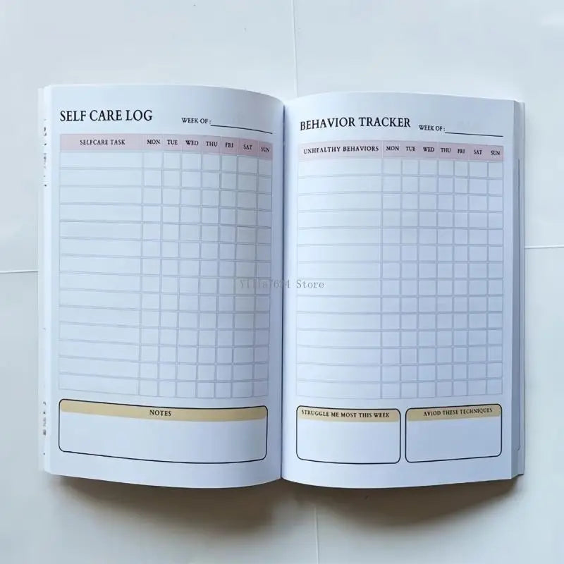 Therapeutic Activity Journal Monthly Planner Mental Health Guided Notebook
