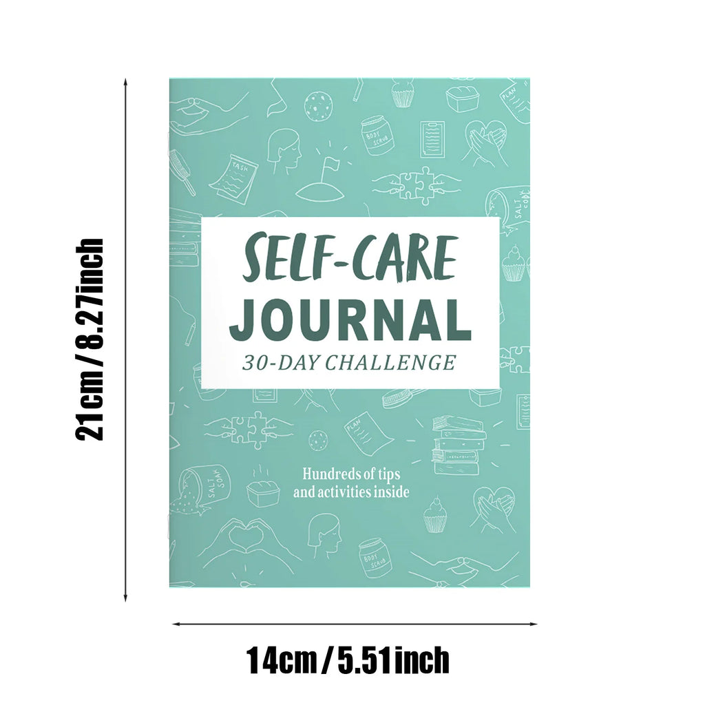 Thick Woodfree Paper Self Care Journal, 30 Day Guided Challenge Diary With Daily Prompts, Personal Growth Habit Tracker
