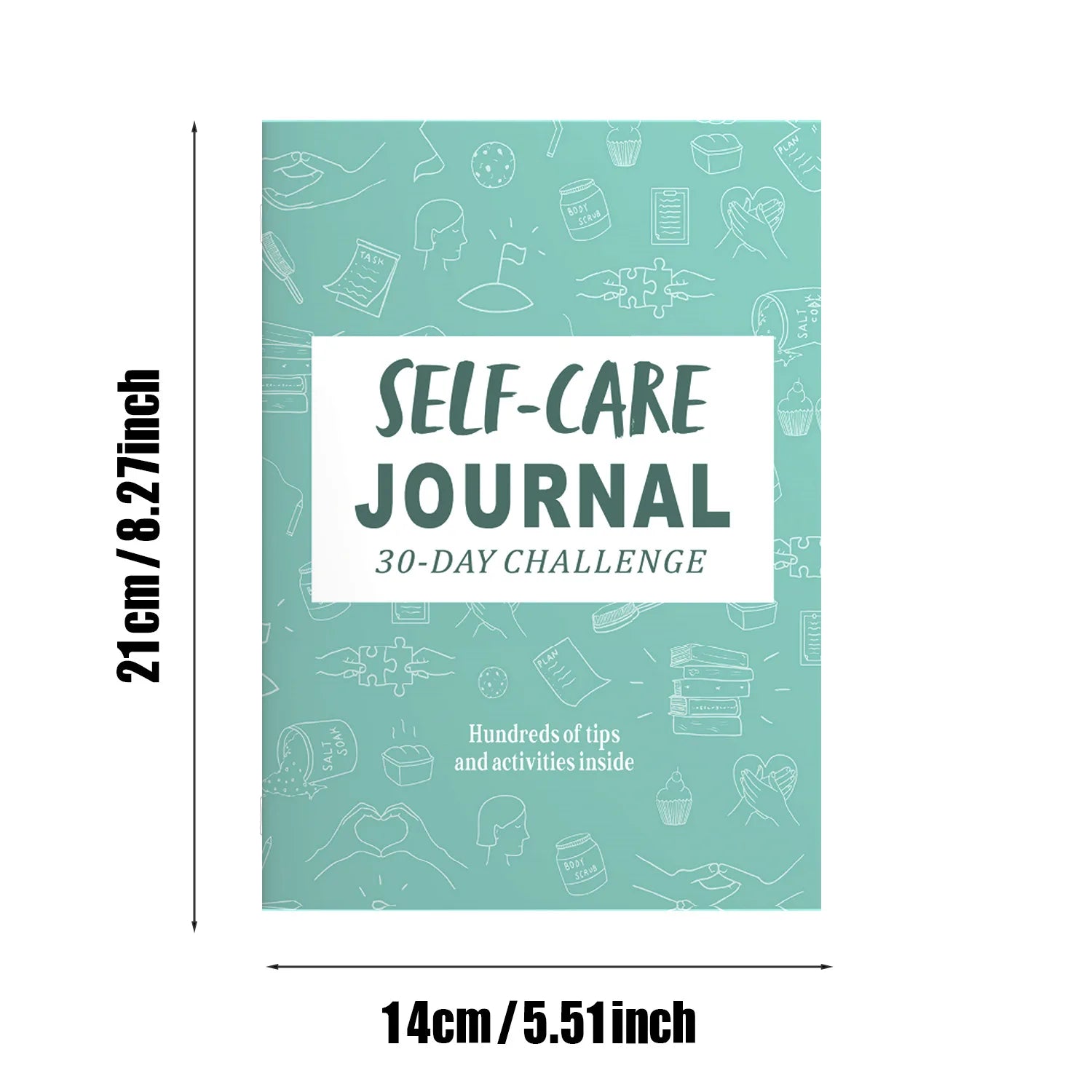 Thick Woodfree Paper Self Care Journal, 30 Day Guided Challenge Diary With Daily Prompts, Personal Growth Habit Tracker